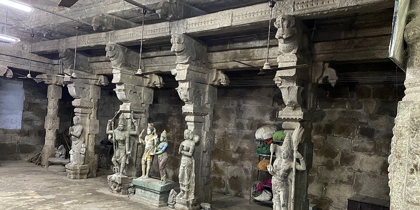 View of the sacred Ucchi Pillayar temple, one of the famous places to visit in Trichy.