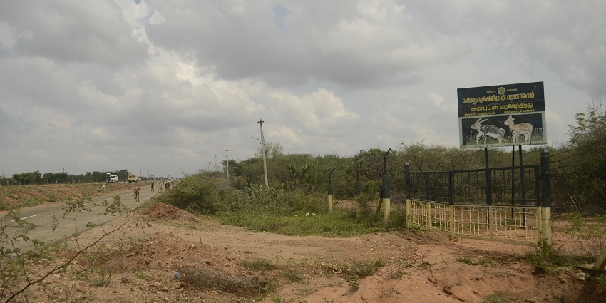 Entrance of the Vallanadu Black Buck Sanctuary, one of the best places to see near Tirunelveli