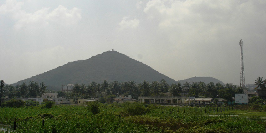 Vandalur Hill, with dense green vegetation, a popular destination near Vandalur Zoo.