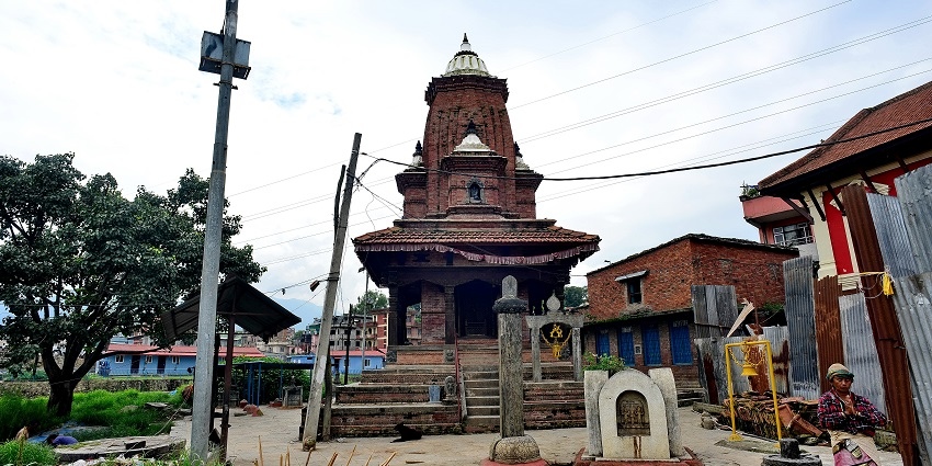 A view of the Chinthamani Temple, an important Varahi Amman temple in Trichy.