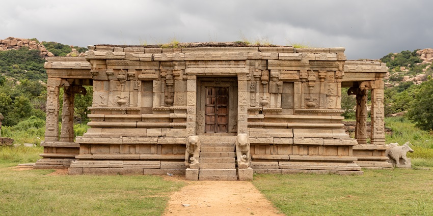 This spot with its intricately carved stone entrance.