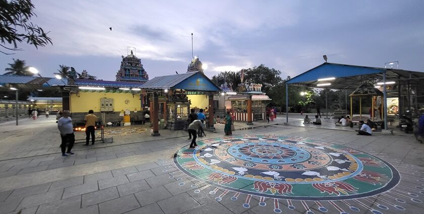 Nandeeswarar Temple, dedicated to Lord Shiva, is located in Adambakkam in Chennai.