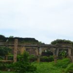 A captivating view of the ruins of a complex building in Vijaygarh Fort, Uttar Pradesh.