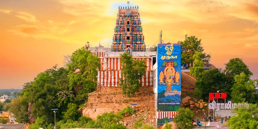Offer prayers at the holy Viralimalai Murugan Temple located in the city of Trichy.
