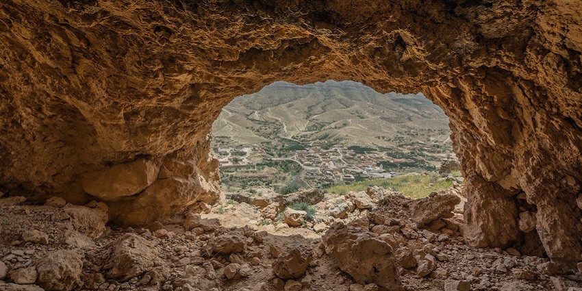 Aerial view of Annamalaiyar Temple and Thiruvannamalai, Tamil Nadu, from Virupaksha Cave