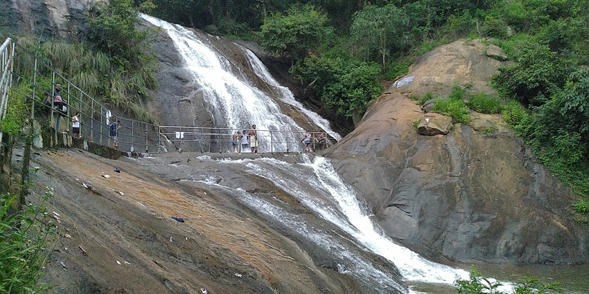 Picturesque view of The Masila waterfalls on Kolli Hills, Namakkal
