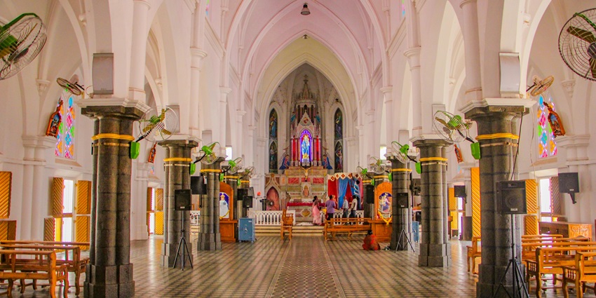 Shrine of Our Lady of Ransom Church in Kanyakumari, India