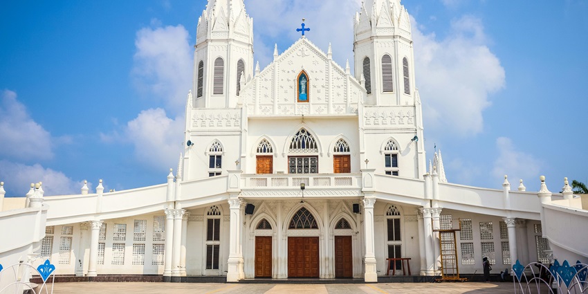 A picture of the Basilica of Our Lady of Good Health depicting the Gothic architecture.