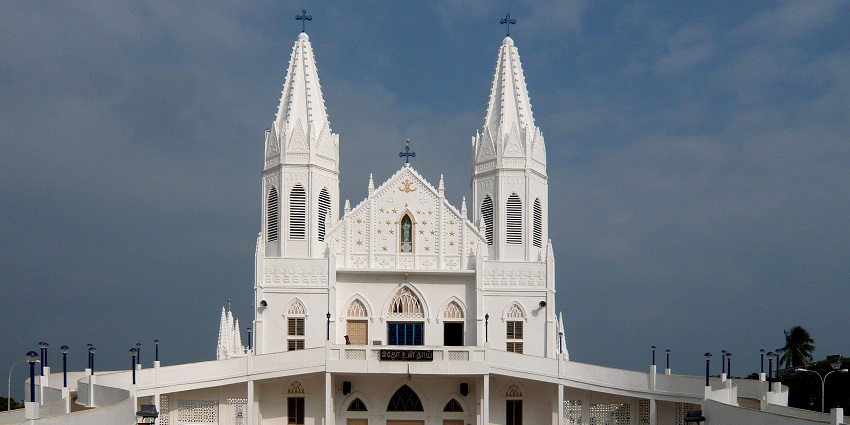 A picture of the Basilica of Our Lady of Good Health depicting the Gothic architecture.