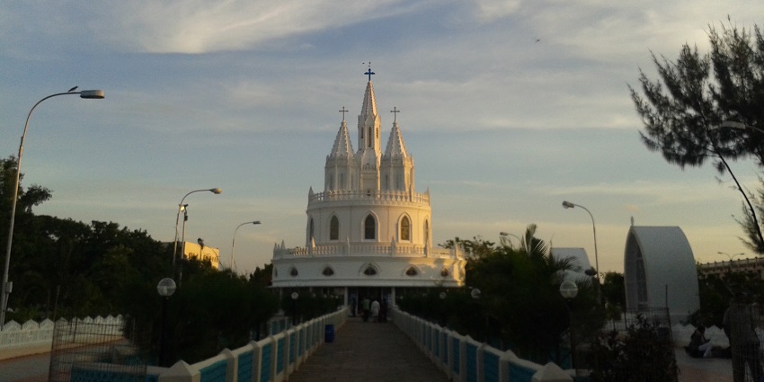 A view of the Velankanni Church Museum houses ancient artefacts and memorabilia.