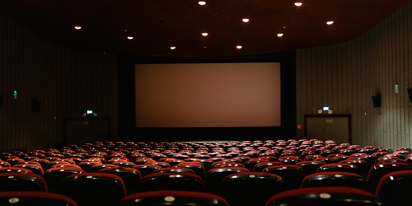 An image of an empty cinema inside, one of the best things to do in DLF mall of India.