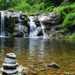 Image of a beautiful waterfall representing the Jalagamparai waterfall in Tamil Nadu.