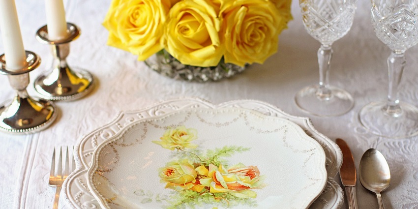Chic table setting with elegant place arrangements, ready for a formal dining experience.