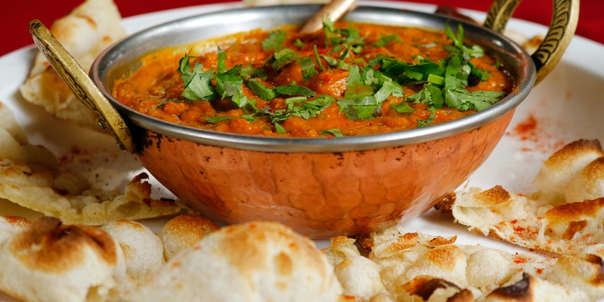 North Indian Thali served in a restaurant nearby offering delicious flavours