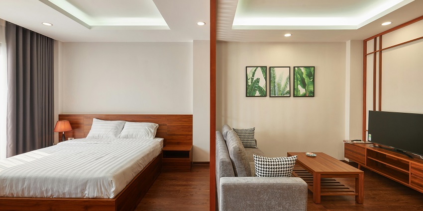 An image of a hotel room, an accommodation near the National Archaeological Museum.
