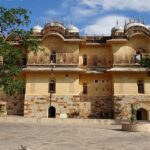 Concrete doors at Awagarh Fort, a beautiful architecture, situated in Uttar Pradesh.