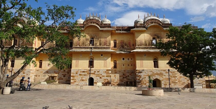 Concrete doors at Awagarh Fort, a beautiful architecture, situated in Uttar Pradesh.