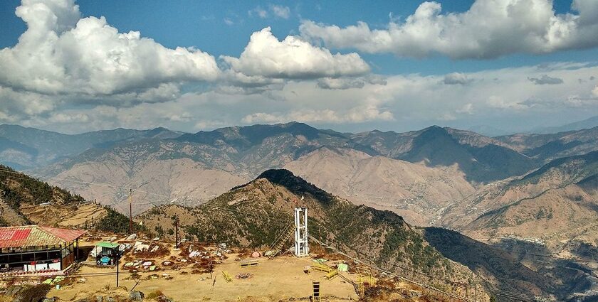 A view of the famous Dhanaulti Adventure Park and its beautiful landscape