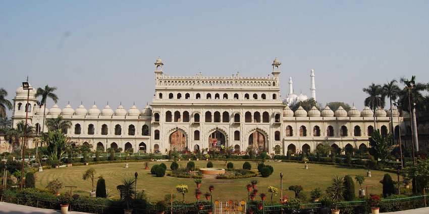 A view of Bara Imambara, a historic and popular tourist attraction nearby