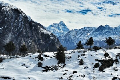 An image of the serene Auli Hill station which is one of the offbeat places in Uttarakhand.