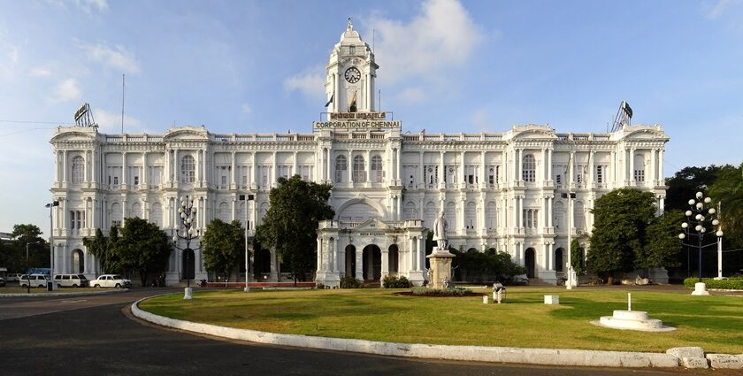 An image of the Ripon Building which is one of the famous destinations in Chennai.