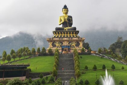 Buddha statue at Tathagata Tsal - One of the best places to visit in Sikkim