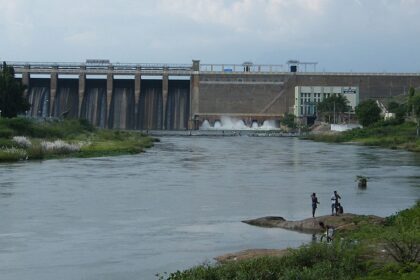 A beautiful view of Vaigai Dam in Theni District, showcasing the best places for the Theni trip.