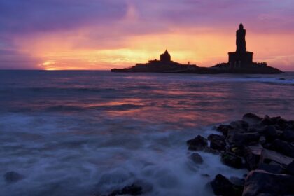 Experience a stunning sunrise over the ocean—one of many things to do in Kanyakumari.