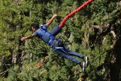 An image of Kolad, showing the experience of Bungee Jumping in Kolad height.