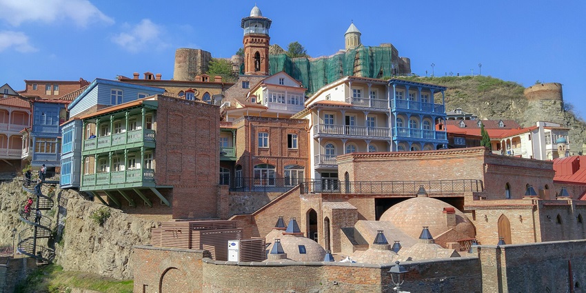 Abanotubani Bath district is known for its sulfur baths and unique architecture.