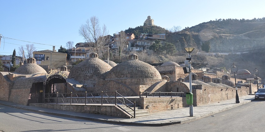 Historic sulfur baths in Tbilisi are known for their healing properties.