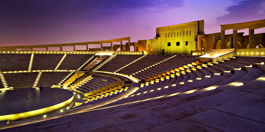 Striking architectural marvel hosting cultural performances and outdoor events.