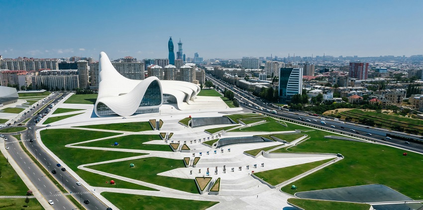 Things to see in Baku include the stunning architectural masterpiece designed by Zaha Hadid in Baku