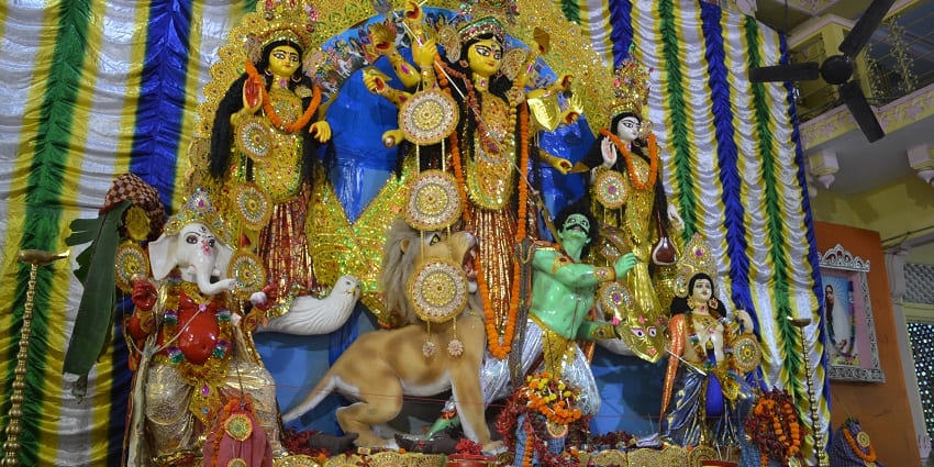 A picture of the Adyapith Temple, which is one of the top Kali temples in Kolkata.