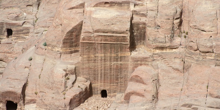 Al-Khubtha Trail, a scenic hiking trail offering panoramic views of Petra, Jordan.