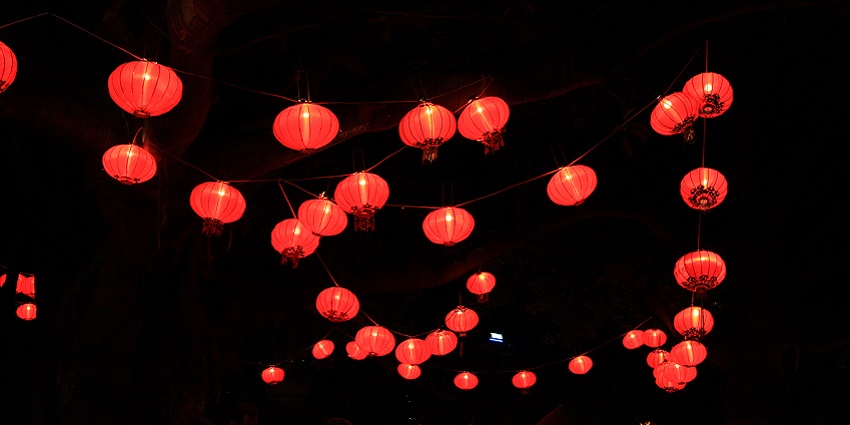 The picture of the stunning Lantern Festival in Auckland