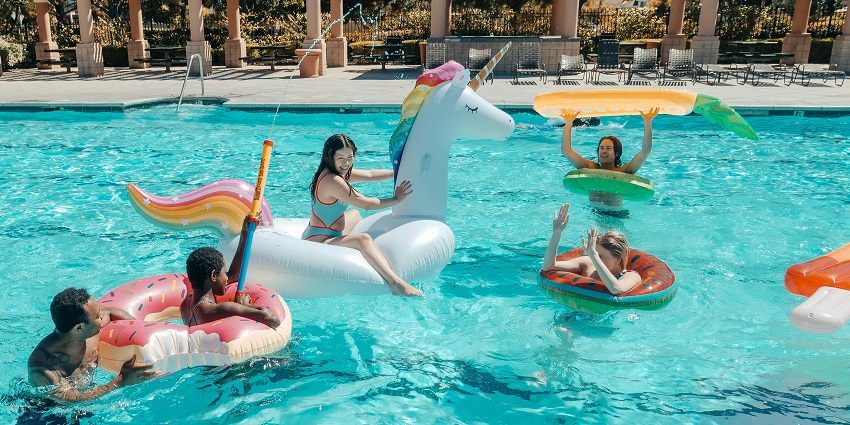 Water park with thrilling slides, pools, and water-based fun.