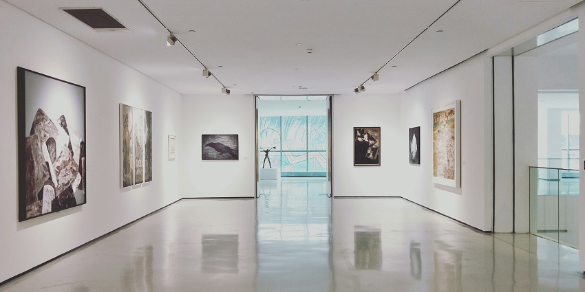 A photo of contemporary artwork in one of the art museums in Durban, South Africa.