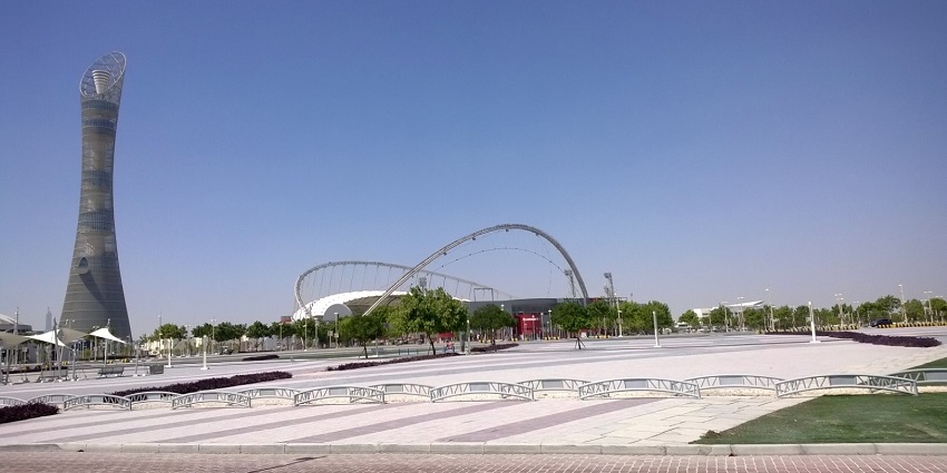 Aspire Park is a spacious park with lakes, walking paths, and beautiful greenery.