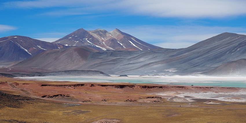 Atacama Desert is the world's driest desert and is located to the west of the Andes.