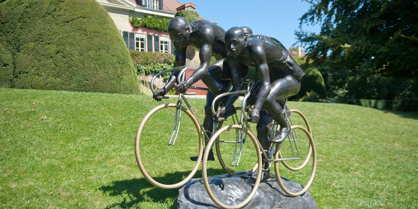 An image of an exhibit focusing on the physical and mental aspects of athletes.
