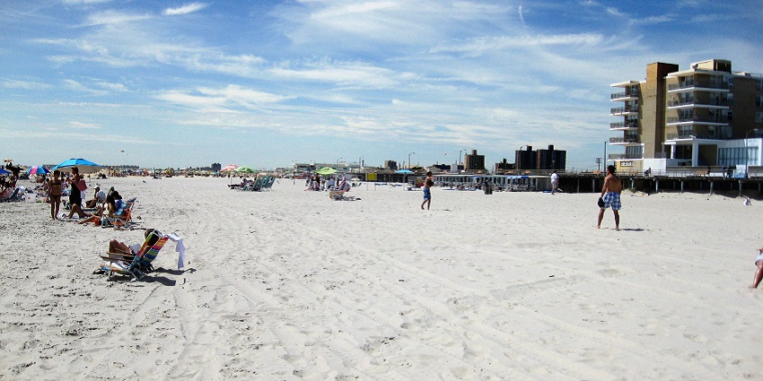 The Atlantic Beach shows people soaking in the sun on the best beach in Jacksonville, Florida.