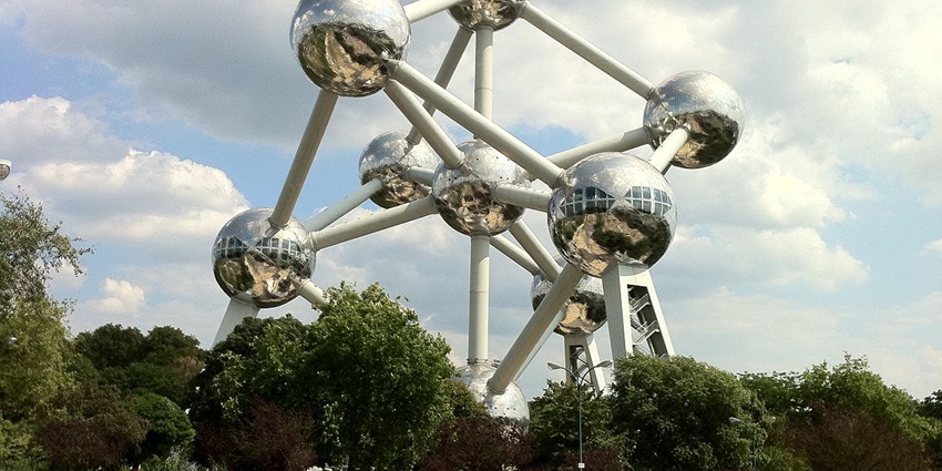 Iconic steel structure showcasing Brussels' futuristic architecture and exhibitions.