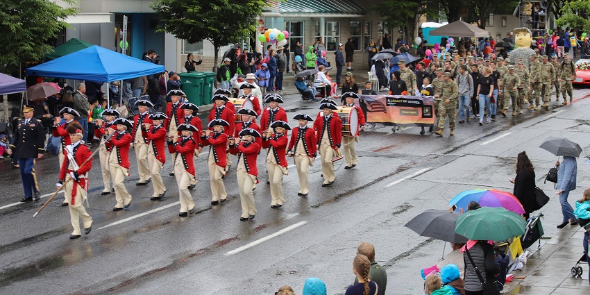 A glimpse of the Grand Floral Parade - one of the things to do in Portland Oregon in June.