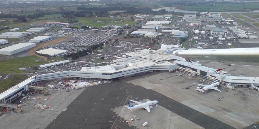 Auckland Airport, the largest and busiest of all airports in New Zealand.