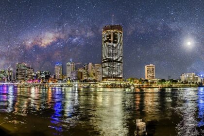 An amazing view of one of the cities of Australia at night to experience nightlife.