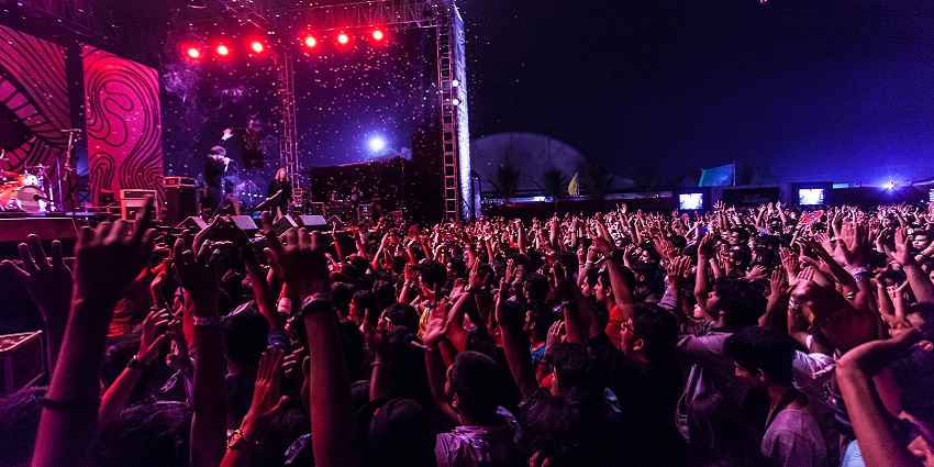 A picture of a majestic live concert at NH7 Weekender in Pune