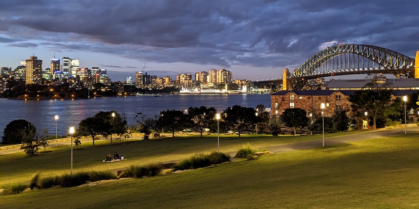Modern precinct region is known for refined Sydney nightlife.