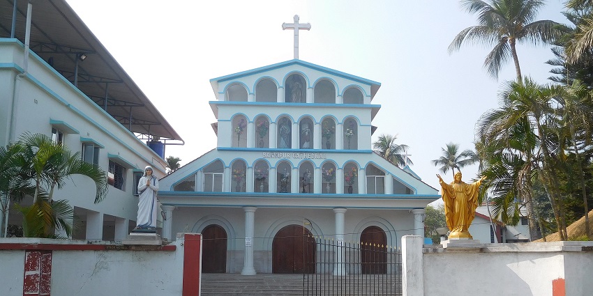 A glimpse of the Roman Catholic Cathedral, a major tourist attraction in West Bengal.