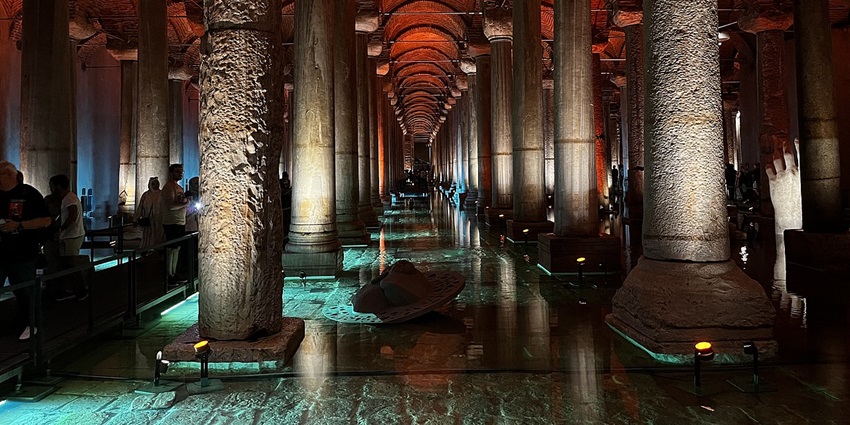 Descend into Basilica Cistern's mysterious underground world.